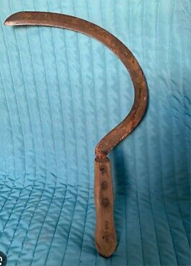 Vintage Antique Hand Sickle Rustic Old Farm Tool 11" Blade #2 Vancamp