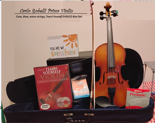 Violin - Carlo Robelli Prima 3/4 Student Violin Outfit w/ Case, Bow, DVD/CD Set & Extra Strings