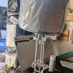 Modern Acrylic / Lucite Style Table Lamp – 32” Tall