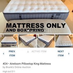 King Mattress And BoxSpring