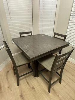 Gray table & chairs