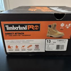 Timberland Pro Men’s Direct Attach Waterproof 6” Steel Toe Work Boots