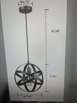 AXILAND Industrial Metal Spherical Antique Silver Pendant Displays Changeable...