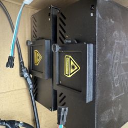 Box with cables and laser aperture machines