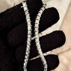 14K White Gold Diamond 1.32ctw Tennis Bracelet 7.3 inches