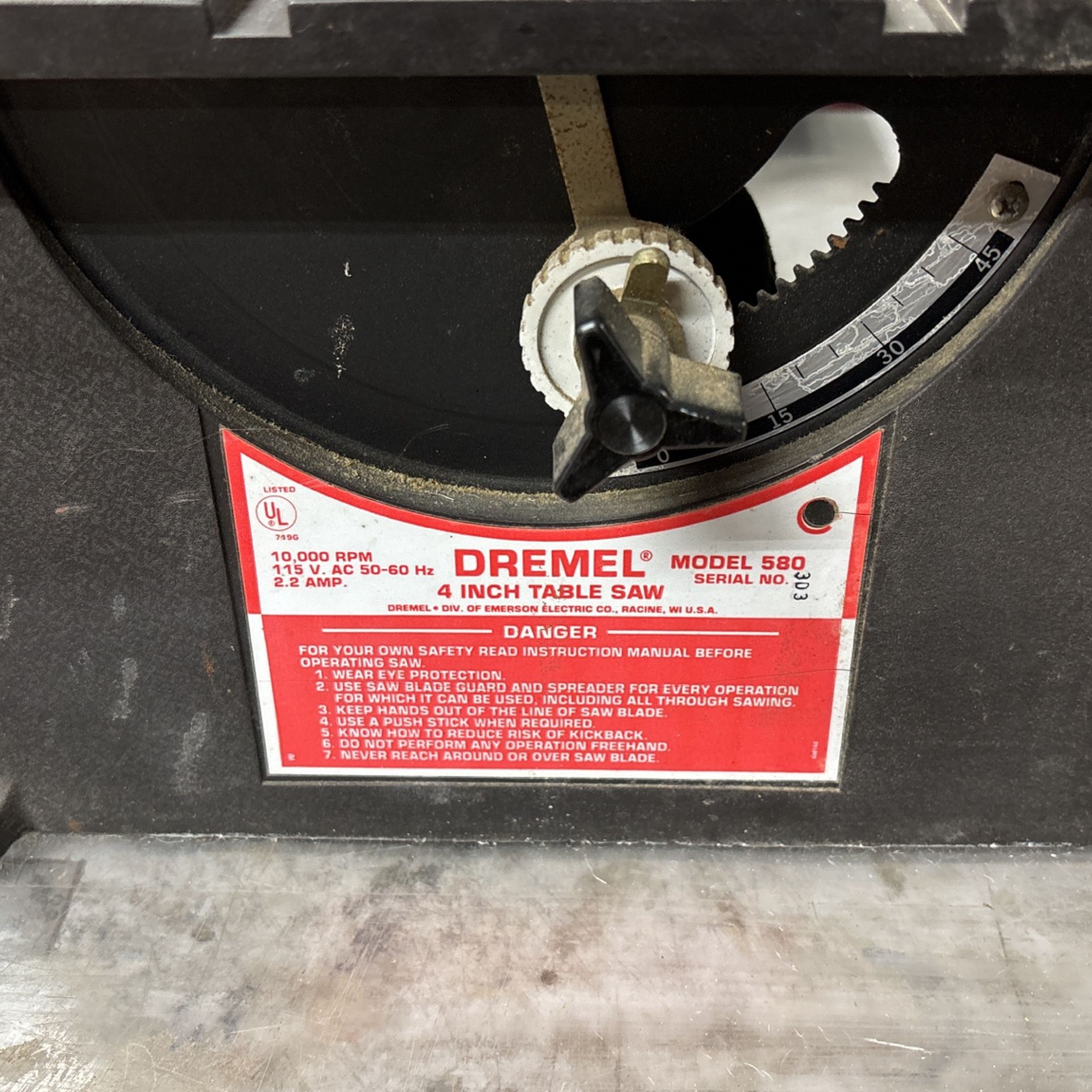 Dremel 4 inch Table saw Model 580 Hobby Saw for Sale in Huntington