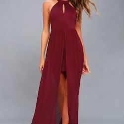 My Beloved Burgundy Lace Maxi Dress
Lulus size-XS