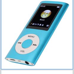 64G MP3 Player, 1.8 Inch Screen MP3 Music Player for Sports Studying, Support MP3 WMA FLAC APE AAC OGG and ACELP, Earphone Included (Blue)