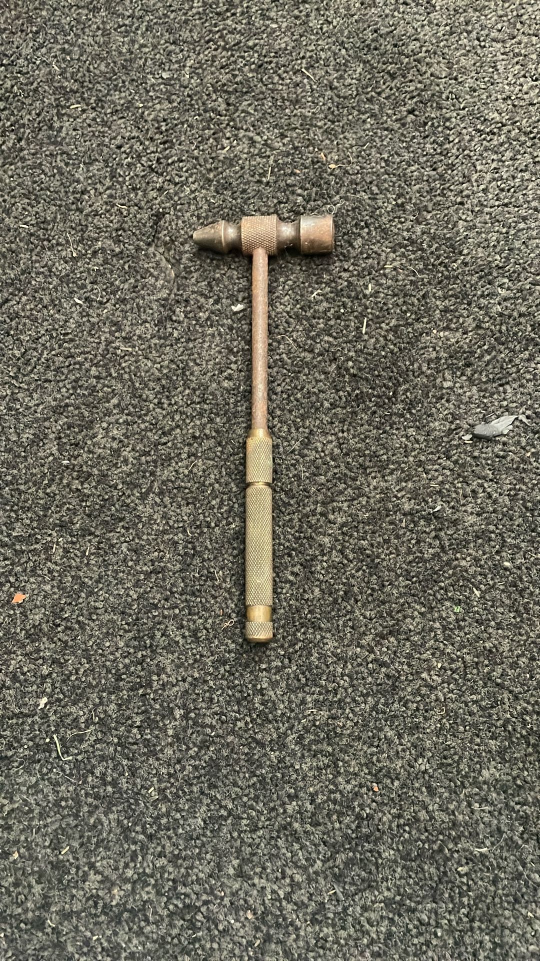 Vintage Brass Ball Peen Hammer Screwdriver