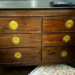 Pier 1 Wood 6 Drawer Dresser 