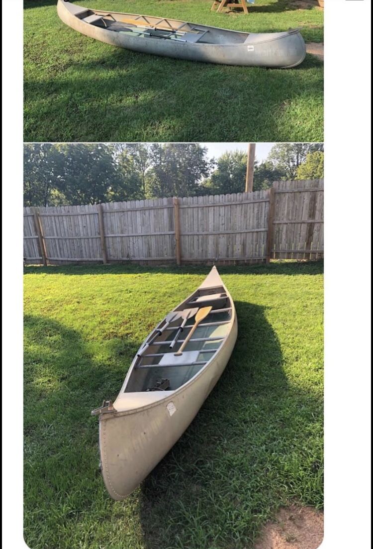 Aluminum canoe