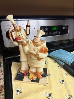 Collectible italian fat chef figurine vintage