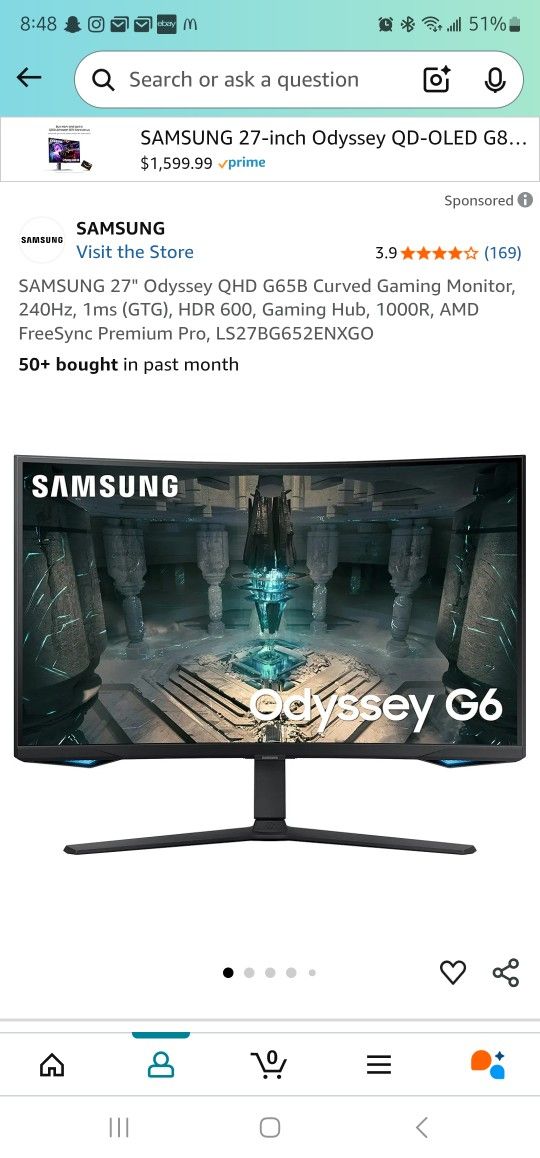 Samsung Odyssey 27' Curved Monitor