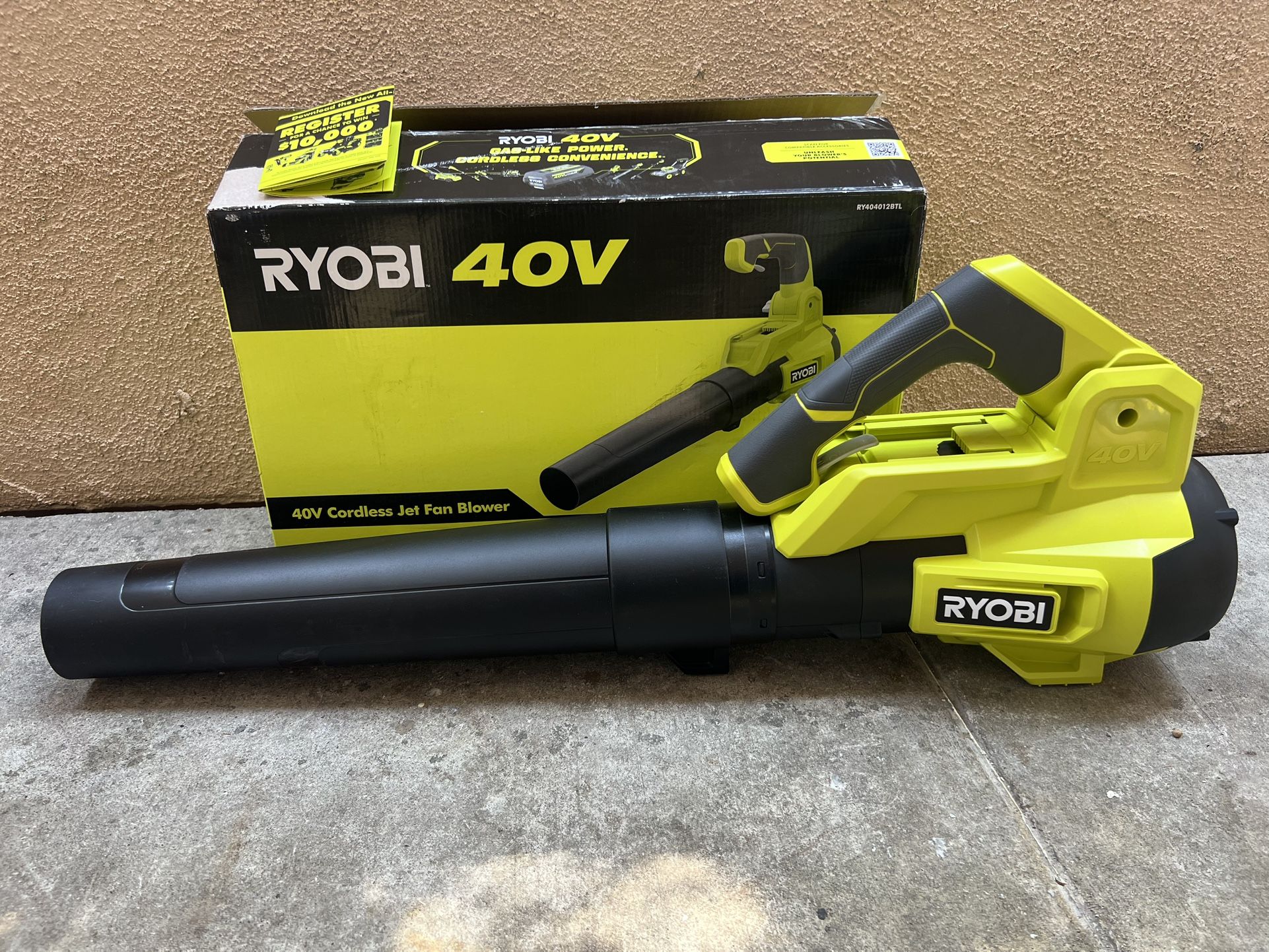 RYOBI 40V 120 MPH 450 CFM Cordless Battery Variable-Speed Jet-Fan Leaf Blower (Tool-Only)