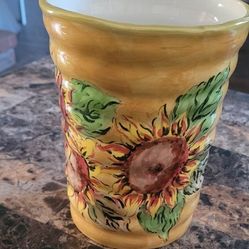 Flower Pot (Sunflower Design)