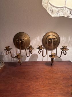 Vintage Wall Candle Sconces Set of 2