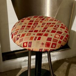 Metal back swivel bar stool