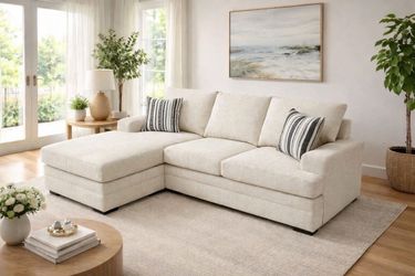 2 Piece Reversible Sectional Sofa Couch