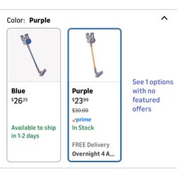 Casdon Dyson Cordless Vacuum Interactive & Officially Licensed Toy Dyson Vacuum For Children Aged 3+ Realistic Role-Play Fun, Purple and Orange