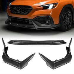 For 2022 2023 2024 2025 Subaru WRX CS-Style Carbon Look Front Bumper Lip Spoiler Splitter -(2-PU-208-PCF