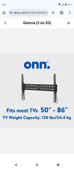 Onn tilting tv wall mount 50"- 86"