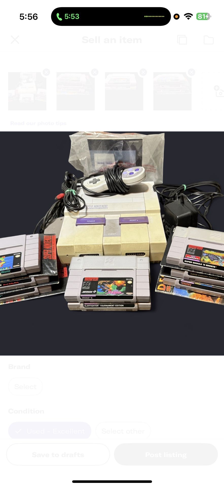 Super Nintendo NES System With Games Bundle