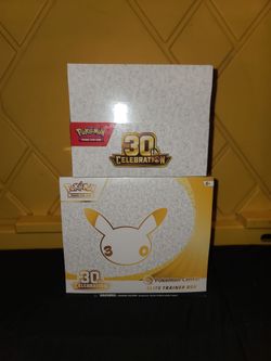 Pokemon Center 30th celebration ETB and 30th Mini Tin Display