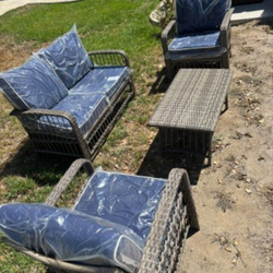 Deep seating 4-Piece patio set outdoor patio furniture set brand new patio sofa 🆕🚎🚛🆕