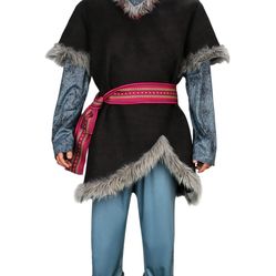 MORROWIND 5 Pieces Mens Costume Medieval Tunic Top Pants Belt Hat Boot Covers Full Set Halloween Cosplay Outfit Suit