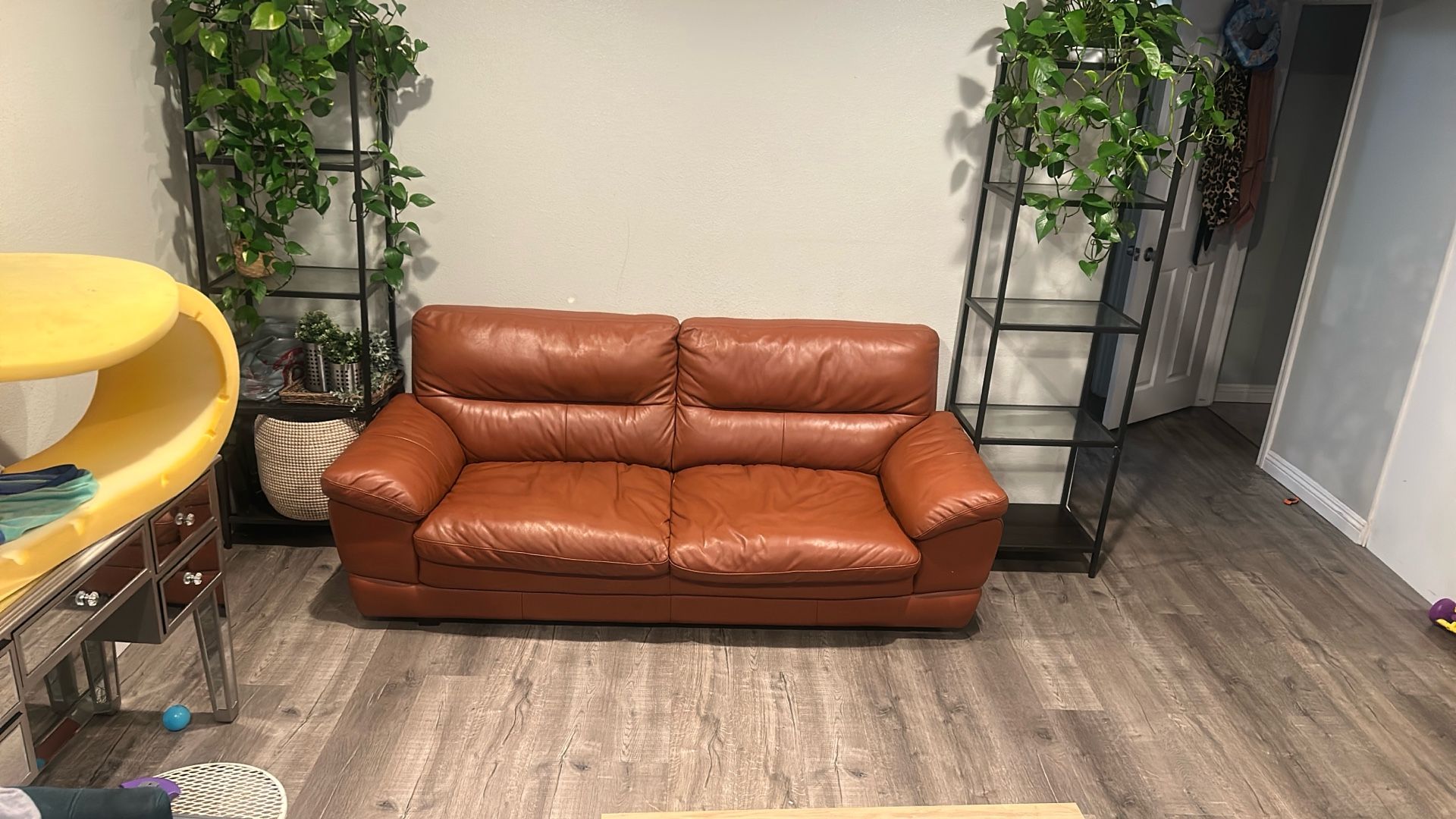 Brown Leather Couch