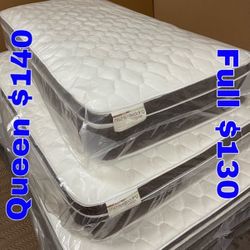 New Queen Plush Pillow Top 