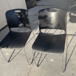 7 Maestro Sturdy Black Chairs $20 Each 
