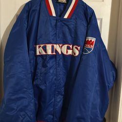 Kansas City Kings NBA satin Jacket Vtg 