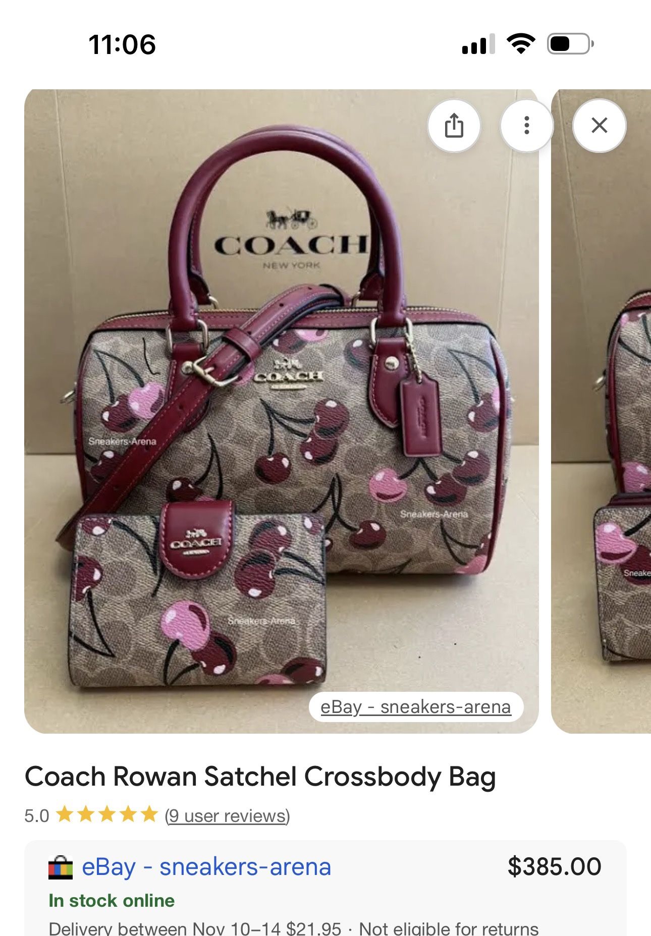 Coach Cherry 🍒 Purse