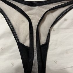 Sheer White Thing With Black Trim 