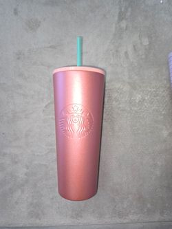Starbucks Iridescent Pink Tumbler with Straw