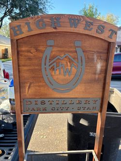 High West Distillery Wooden Sign Park City Utah