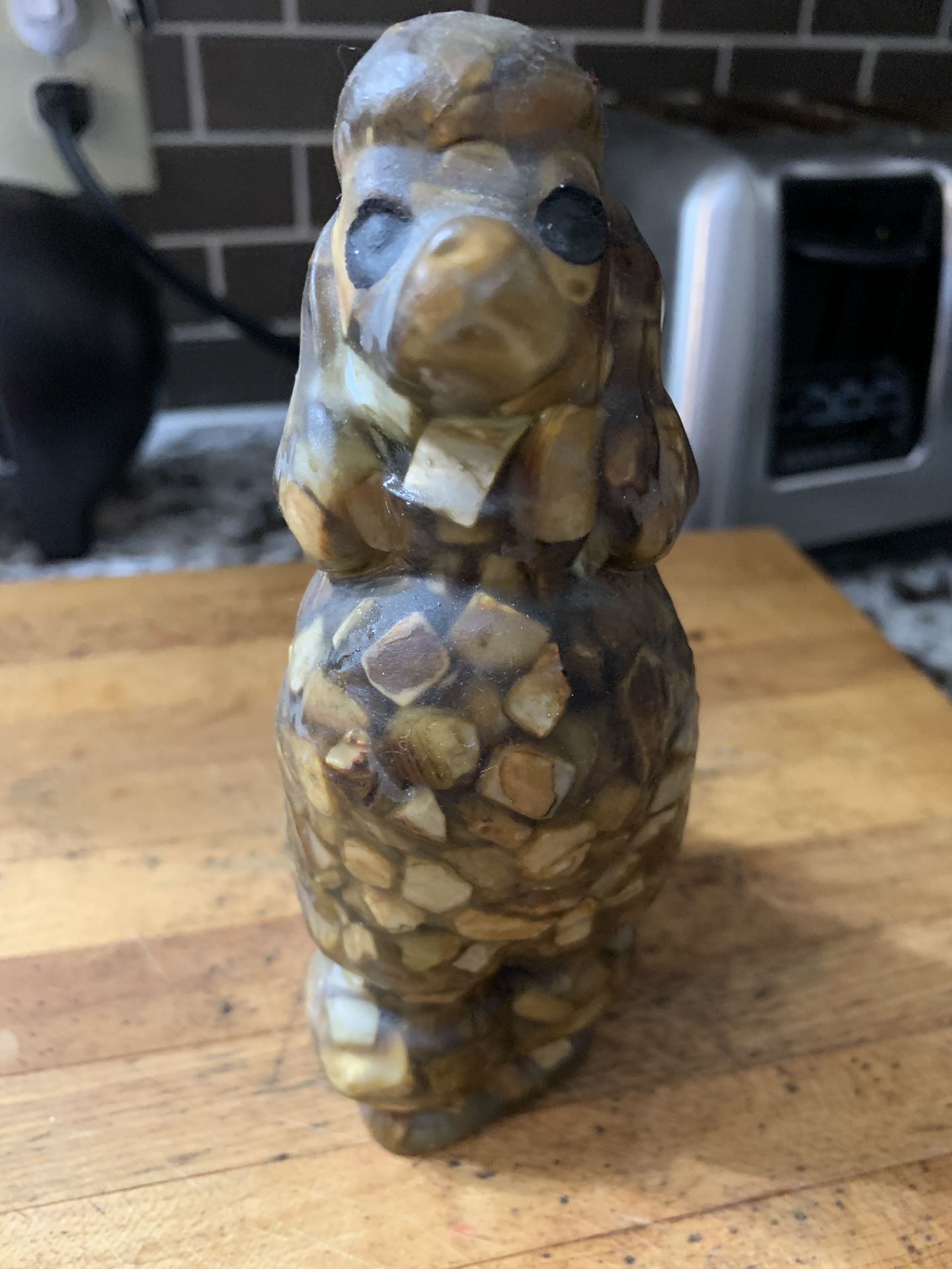 Vintage Genuine Mother of Pearl Poodle Figurine