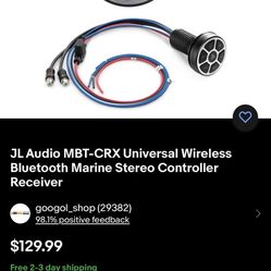 JL Audio Bluetooth Stereo controller For Marine/Outdoors. Waterproof, JL Audio Quality, Easy To Mount Anywhere: Boats, ATV, Motor home, Harley, Go Jar