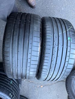 2 tires 285-35-22 continental good condition $170 for 2 mounted and balanced