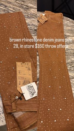 rhinestone denim jeans