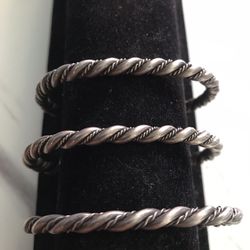 Vintage Sterling Silver Cuff Bracelet 