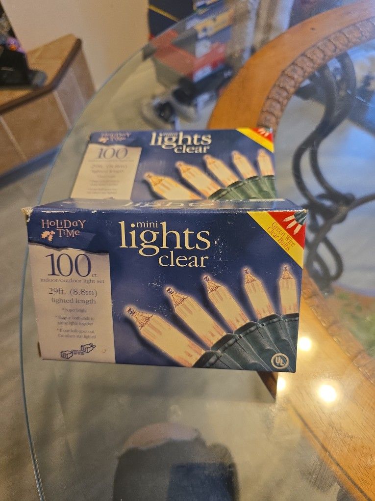 Clear mini lights one hundred count