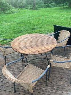 Patio table and 4 chairs