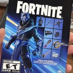 Fortnite Cobalt Star Bundle Code + 1000 V Bucks (Unscratched) PS5 NEW!