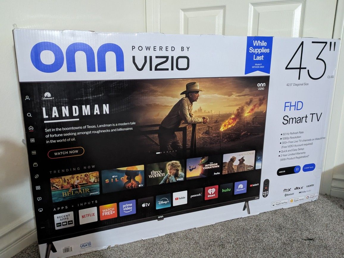 43" Onn - Vizio - Smart TV Brand New!