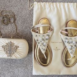 Kate Spade Sandals And Badgley Mischka Bag