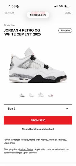 Jordan 4 cement