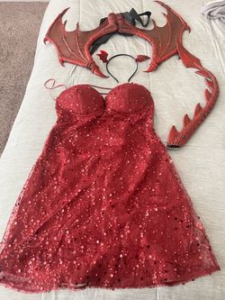 Halloween costume, red dragon sizeXL $25