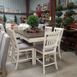 Counter Height Dining Room Table Set 